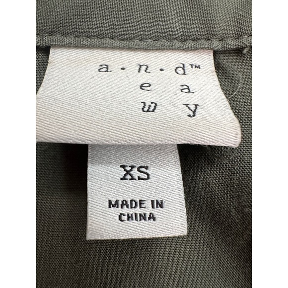 A New Day Green Collared Short Sleeve Top XS - Picture 5 of 5